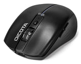 DICOTA D32044B mus Hjem Ambidextrous RF Wireless + Bluetooth + USB Type-A Optisk 1600 dpi