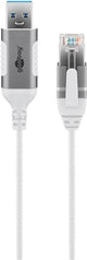 Goobay 74381 kabel kønsskifter USB 3.0 type A RJ45 Hvid