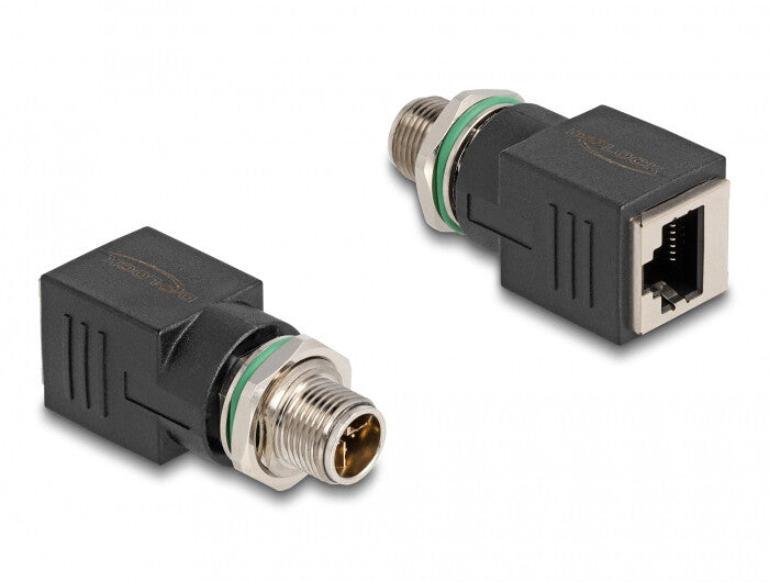 DeLOCK 60065 kabel kønsskifter M12 RJ-45 Sort