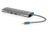 Digitus USB-C Docking Station, 9-Port mobil dockingstation Tablet/smartphone/laptop Grå