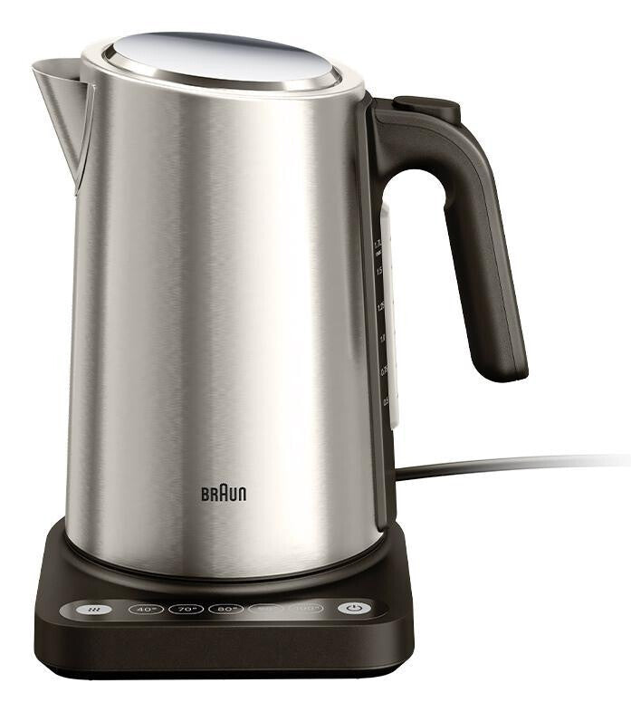 Braun WK 5205 BK elkedel 1,7 L 2200 W Sort, Rustfrit stål