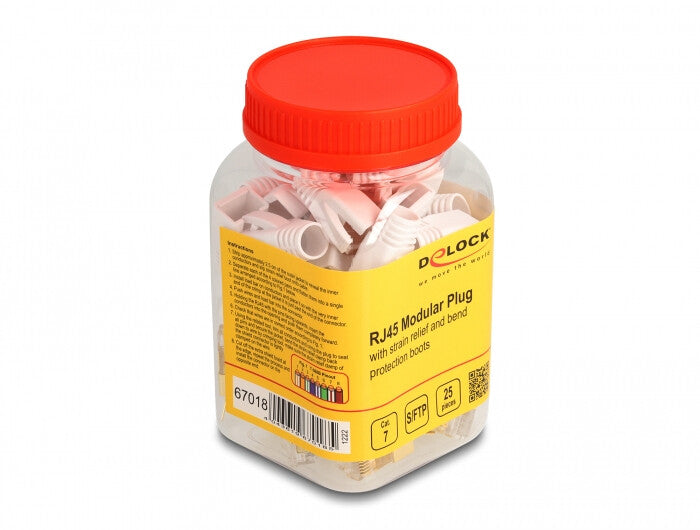 DeLOCK 67018 kabelsamler RJ45 Guld, Hvid