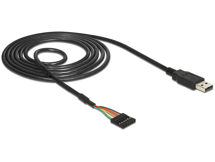 DeLOCK 1.8m USB2.0-A/TTL 6-p USB-kabel 1,8 m USB A Sort
