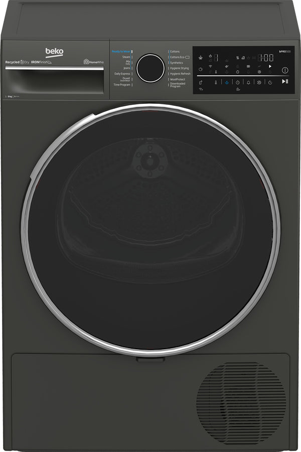 Beko B5T89243M tørretumbler Fritstående Front-læsning 9 kg Sort
