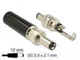 DeLOCK 89915 kabelsamler DC Sort, Nikkel