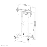 Neomounts FL55-875WH1 multimedie vogn & stand Hvid Fast gulvstativ