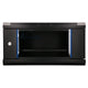 Extralink LITE 4U 530X400 WALL-MOUNTED RACKMOUNT CABINET BLACK Fritstående/væg-/gulvmonteret stativ Sort