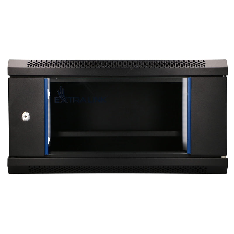 Extralink LITE 4U 530X400 WALL-MOUNTED RACKMOUNT CABINET BLACK Fritstående/væg-/gulvmonteret stativ Sort