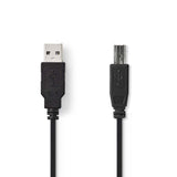 Nedis CCGB60100BK20 USB-kabel USB 2.0 2 m USB A USB B 0,48 Gbit/sek. Sort
