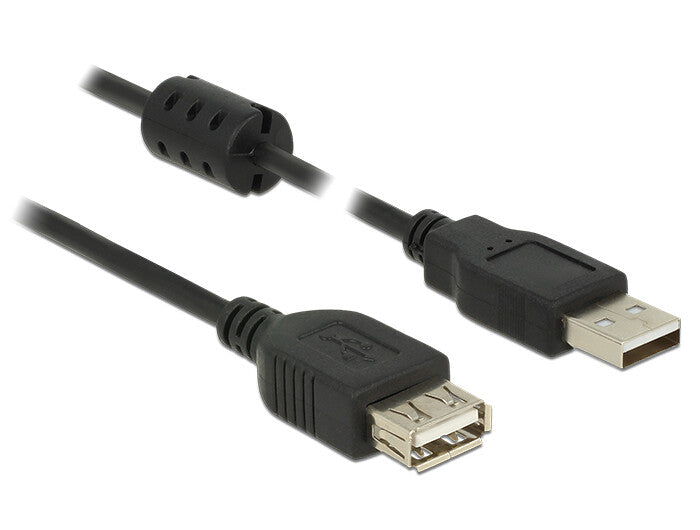 DeLOCK 5m, 2xUSB 2.0-A USB-kabel USB 2.0 USB A 0,48 Gbit/sek. Sort