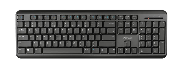 Trust Ody tastatur Kontor RF trådløst QWERTZ Tysk Sort