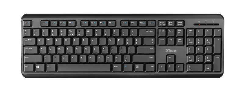 Trust Ody tastatur Kontor RF trådløst QWERTZ Tysk Sort