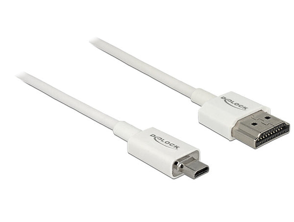 DeLOCK 85149 HDMI-kabel 1 m HDMI Type A (Standard) HDMI Type D (Micro) Hvid