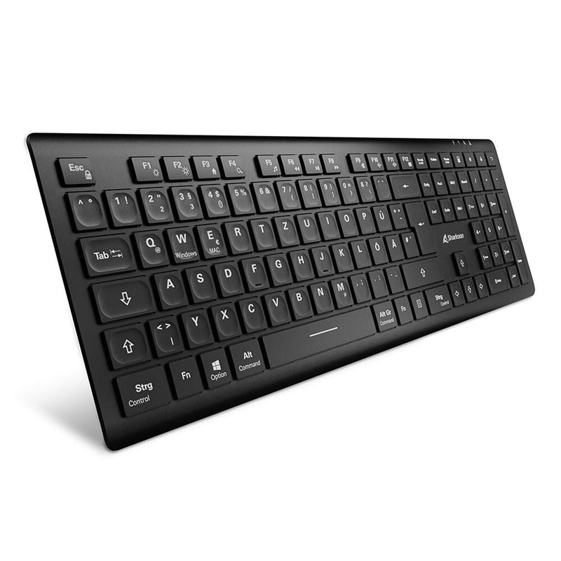 Sharkoon OfficePal K30W bk tastatur Hjemme/kontor USB QWERTZ Tysk Sort