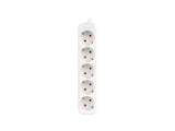Lanberg PS0-05F-0300-W stikdåse 3 m 5 AC stikkontakt(er) Indendørs Hvid