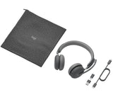 Logitech 981-001311 hovedtelefoner/headset Trådløs Kontor/Callcenter USB Type-C Bluetooth Grafit