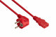 Kabelmeister SK0130-R010 el-ledning Rød 1 m Strømstik type E+F IEC C13