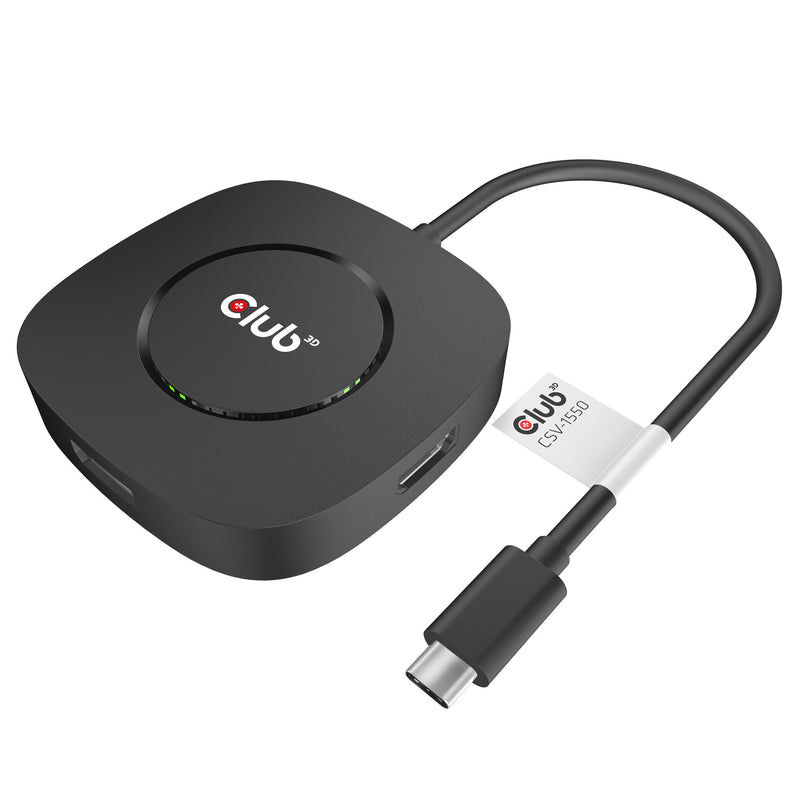CLUB3D CSV-1550 dockingstation Ledningsført USB 3.2 Gen 1 (3.1 Gen 1) Type-C Sort