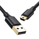 Ugreen 10386 USB-kabel USB 2.0 3 m Mini-USB B USB A 0,48 Gbit/sek. Sort
