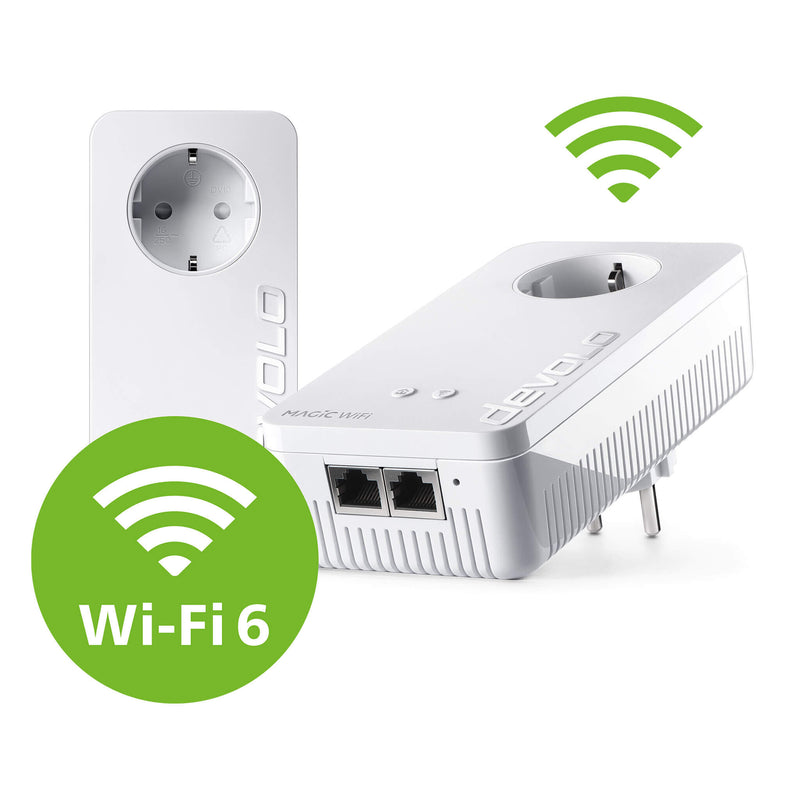 Devolo Magic 2 WiFi 6 next - Starter Kit 3000 Mbit/s Ethernet LAN Wi-Fi Hvid 2 stk