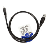 LogiLink CU0026 USB-kabel USB 3.2 Gen 1 (3.1 Gen 1) 1 m USB A Micro-USB B 5 Gbit/sek. 4,5 W Sort