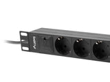 Lanberg PDU-03F-0200-IEC-BK strømforsyningsenhed (PDU) 1U