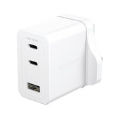 PanzerGlass empower™ by ® Turbo 70W Oplader inkl. 2 x USB-C + USB-A | UK Stik | Silver White