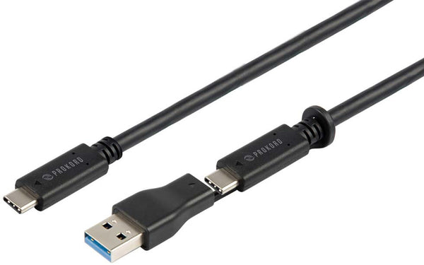 Prokord USB-0059A USB-kabel USB 3.2 Gen 2 (3.1 Gen 2) 1 m USB C 2 x USB C Sort