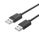 UNITEK Y-C442GBK USB-kabel USB 2.0 1,5 m USB A 0,48 Gbit/sek. Sort