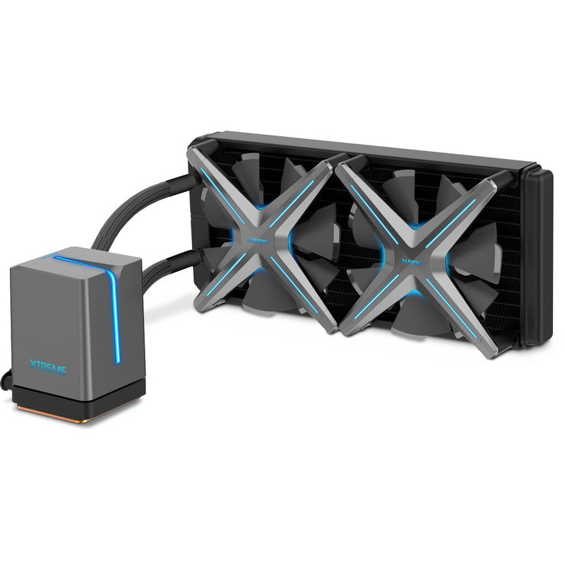 Inter-Tech ALSEYE X240 Processor Alt-i-en væskekøler Sort, Grå 1 stk