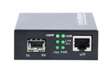 Extralink SEDIR FIBER ETHERNET MEDIA CONVERTER 1X SFP 1GB 1X RJ45 1GB - MC220 - Converter - Glasfaser (LWL) netværksomformer til medie Intern 1000 Mbit/s 1 nm Sort
