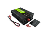 Green Cell Przetwornica napicia PowerInverter LCD 12 V 2000W/40000W Przetwornica samochodowa z wywietlaczem - czysty sinus strømadapter og vekselret Automatisk Sort
