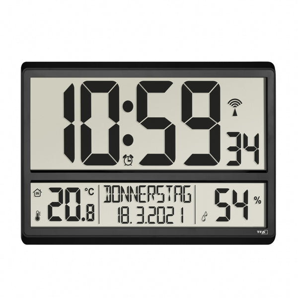 TFA-Dostmann 60.4520.01 vækkeur Digital alarmur Sort