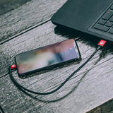 PGYTECH P-GM-115 kabel til mobiltelefon Sort, Rød 0,35 m USB A Lightning