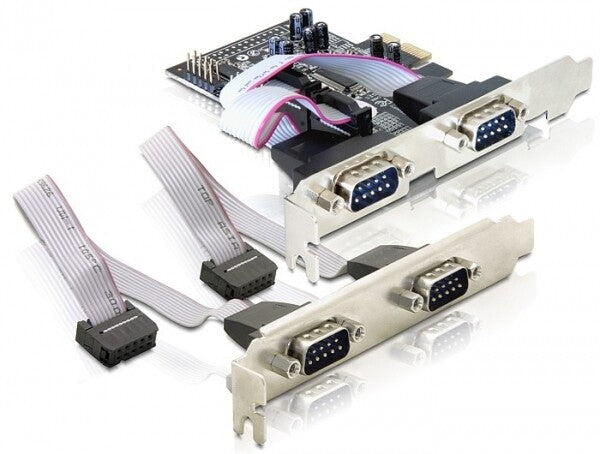 DeLOCK 4 x serial PCI Express card interface-kort/adapter