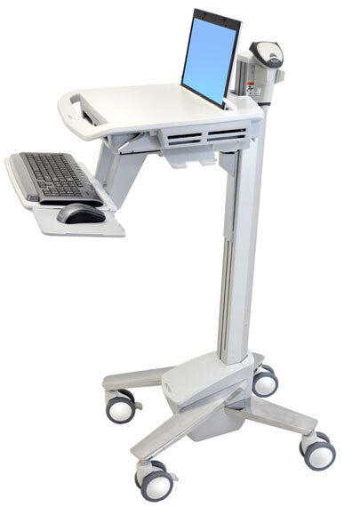 Ergotron StyleView EMR Laptop Cart, SV40 Aluminium, Grå, Hvid Multimedie kurv