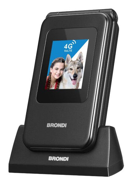 Brondi 10281080 mobiltelefon 7,11 cm (2.8") Sort, Metallic Feature telefon
