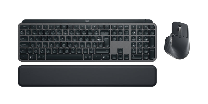 Logitech Master MX Keys S Combo tastatur Mus inkluderet Kontor Bluetooth AZERTY Fransk Grafit