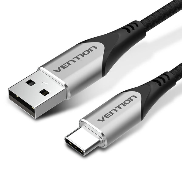 Vention CODHH USB-kabel USB 2.0 2 m USB A USB C 0,48 Gbit/sek. Aluminium, Sort