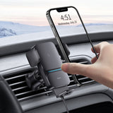 Baseus Wisdom Car Mount Wireless Charger Aktiv holder Mobiltelefon/Smartphone Sort