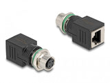 DeLOCK 60060 kabel kønsskifter M12 RJ-45 Sort