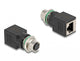 DeLOCK 60060 kabel kønsskifter M12 RJ-45 Sort