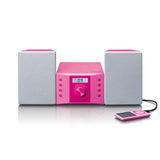 Lenco MC-013PK bærbar stereosystem Digital 4 W FM Lyserød MP3-afspilning