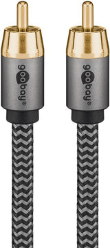 Goobay 65296 lydkabel 2 m RCA Sølv, Sort