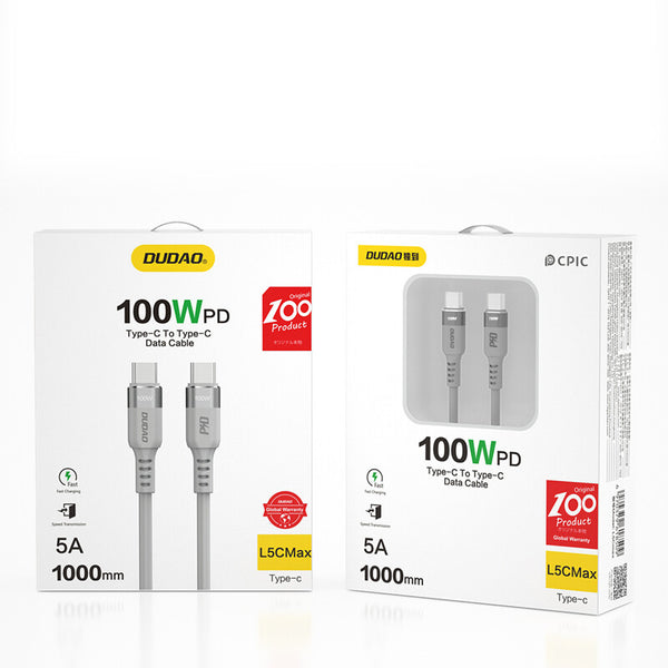 DUDAO L5CMAX USB-kabel 1 m USB C 100 W Grå