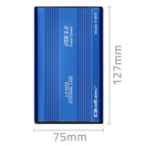 Qoltec 51859 drevkabinet HDD/SSD kabinet Blå 2.5"