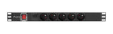 Lanberg PDU-05E-0200-BK strømforsyningsenhed (PDU) 5 AC stikkontakt(er) 1U Sort