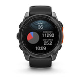 Garmin Fenix 8 3,56 cm (1.4") AMOLED 51 mm Digital 454 x 454 pixel Berøringsskærm Grå Wi-Fi GPS (satellit)