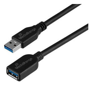 MediaRange MRCS241 USB-kabel USB 3.2 Gen 1 (3.1 Gen 1) 5 m USB A 5 Gbit/sek. Sort