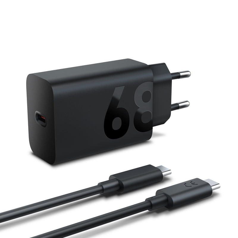 Lenovo 68W USB-C Wall Charger Tablet, Universel Sort Vekselstrøm Indendørs